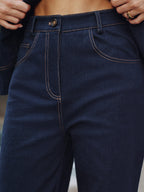 High-Waisted Straight-Leg Jeans