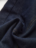 Horsebit Detail Denim Mid-Waist Jeans