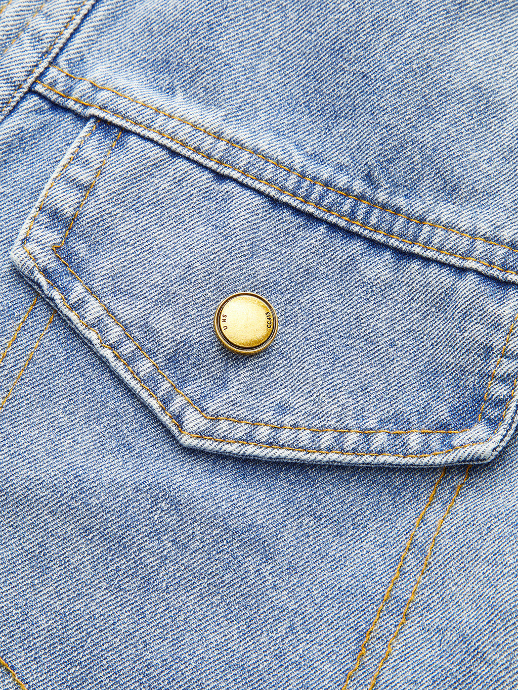 V-Neck Paneled Denim Cardigan