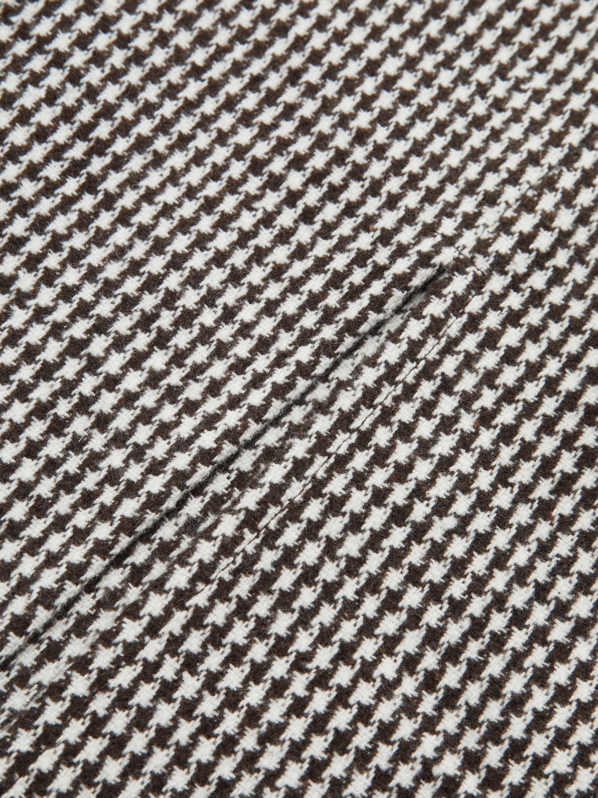Houndstooth Tweed Belted Midi Skirt