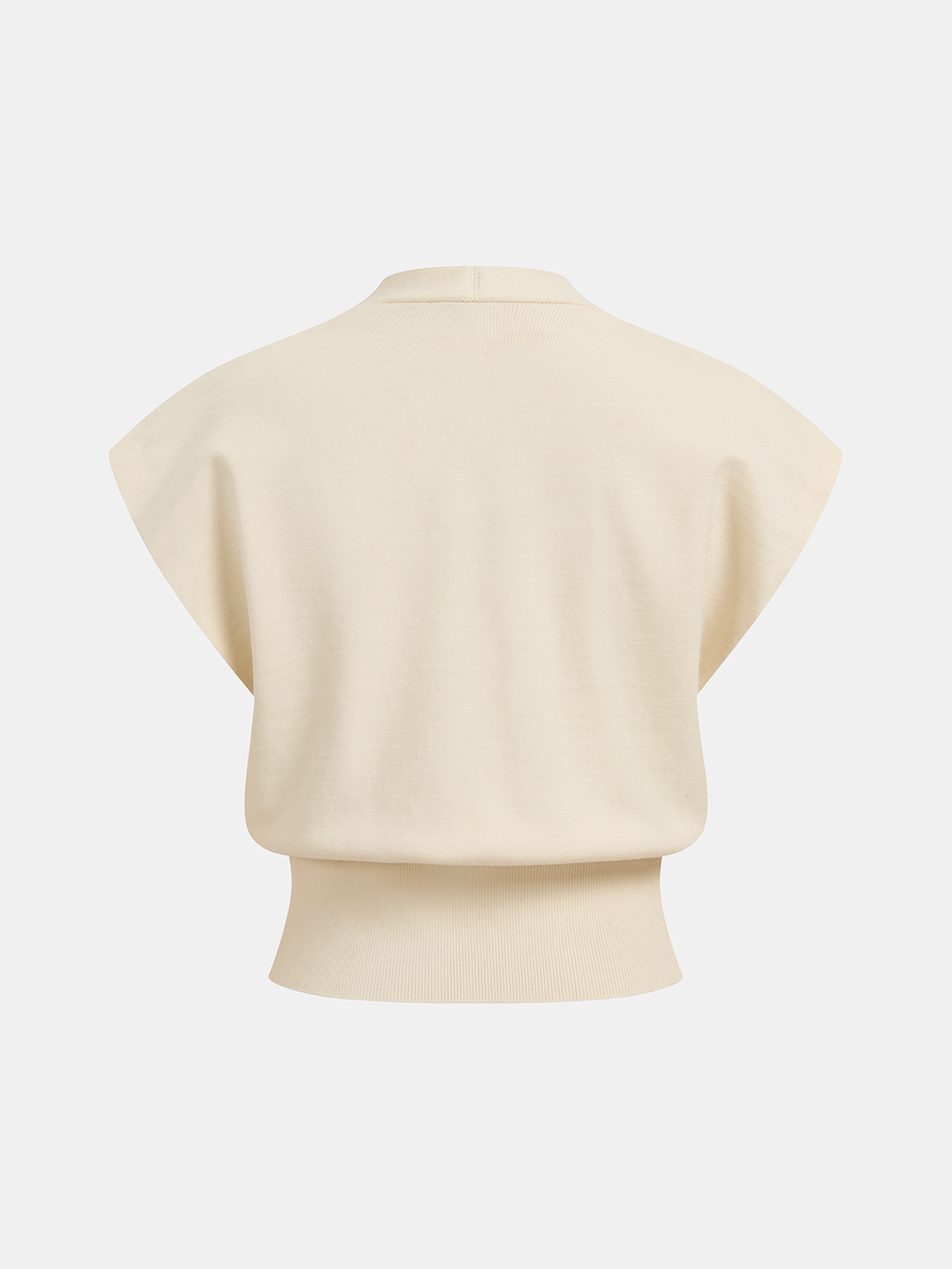 V-Neck Cap Sleeve Knit Top