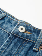 High-Waist Wide-Leg Denim Pants