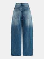 High-Waist Wide-Leg Denim Pants
