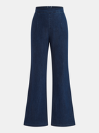 Sleeveless Denim Top Flared Pants Set