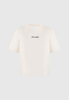 TS001 - Unisex Signature Relaxed Fit Cotton T-Shirt - Cream