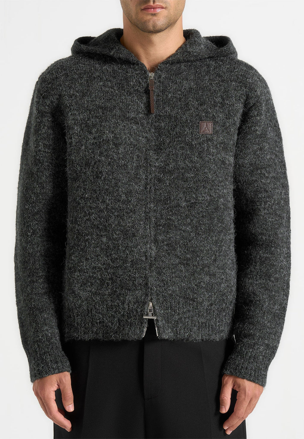 Billie - Unisex Brushed Zip Hoodie - Grey