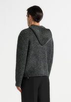 Billie - Unisex Brushed Zip Hoodie - Grey