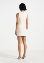 Nadine - Tweed Mini Dress - Cream