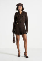 Daphina - Tailored Wool Jacket - Brown