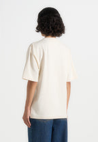 TS001 - Unisex Signature Relaxed Fit Cotton T-Shirt - Cream