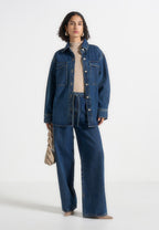 Joy - Denim Oversized Shirt - Indigo