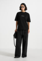 TS001 - Unisex Signature Relaxed Fit Cotton T-Shirt - Black