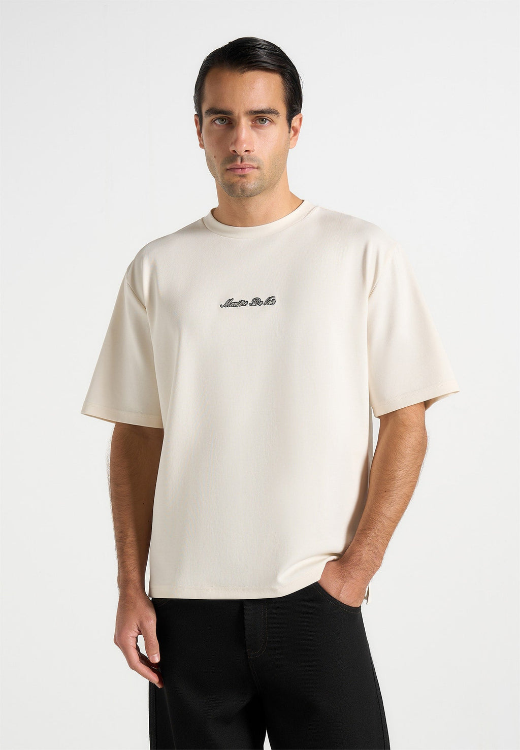 TS001 - Unisex Signature Relaxed Fit Cotton T-Shirt - Cream