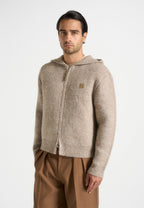 Billie - Unisex Brushed Zip Hoodie - Beige