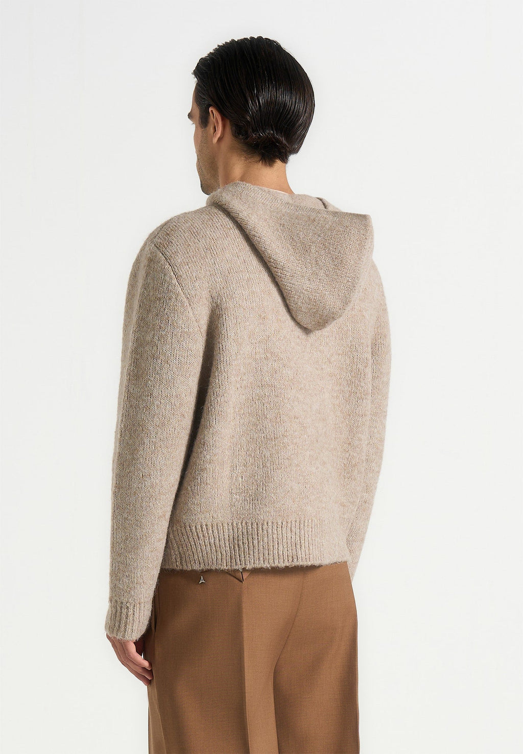 Billie - Unisex Brushed Zip Hoodie - Beige