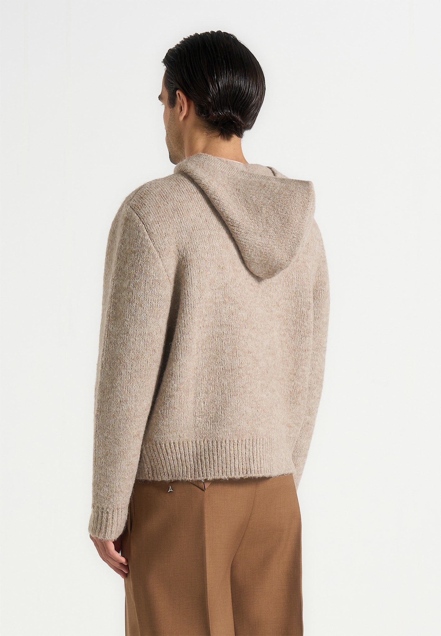 Billie - Unisex Brushed Zip Hoodie - Beige