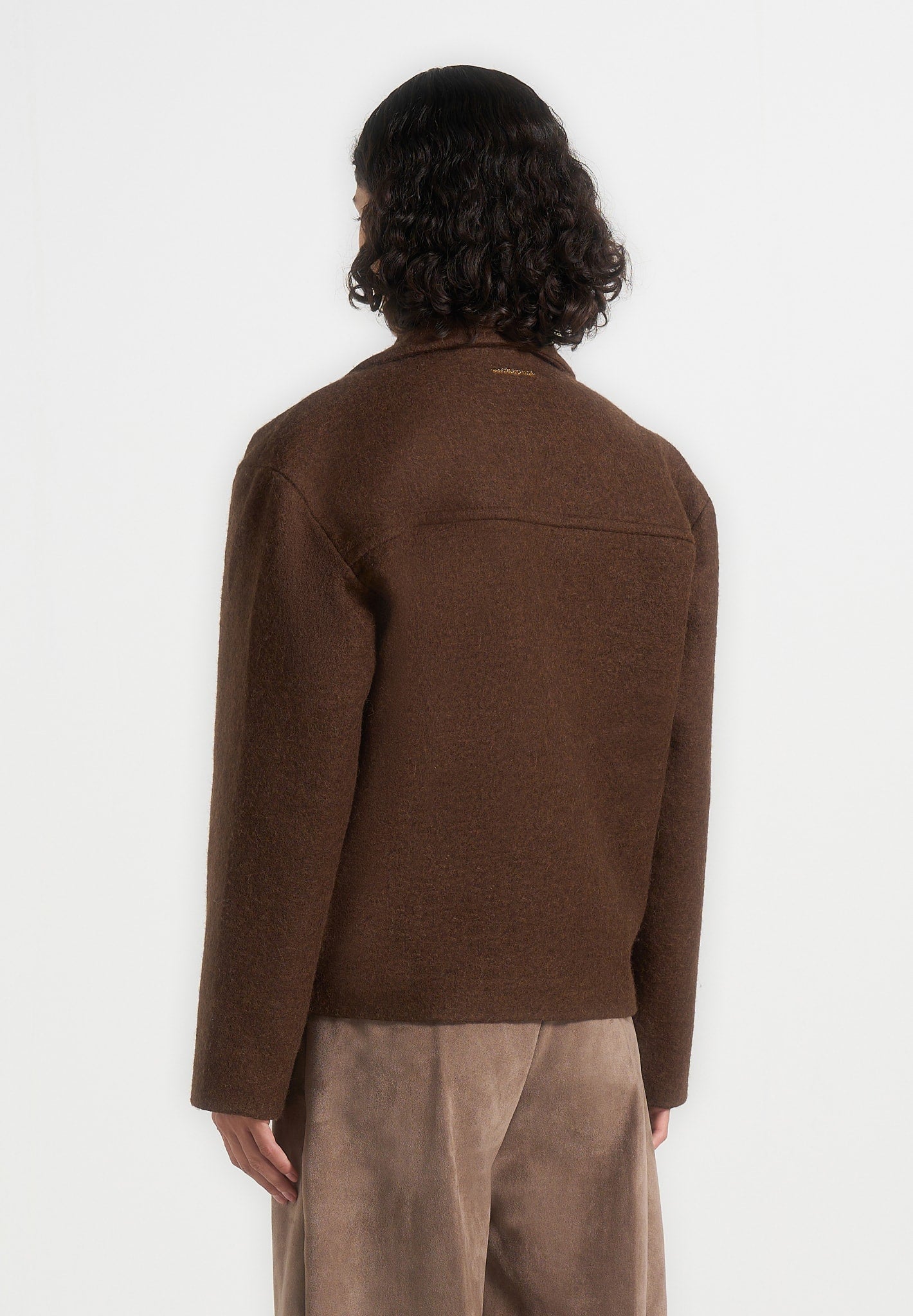 Mika - Unisex Double Breasted Jacket - Brown