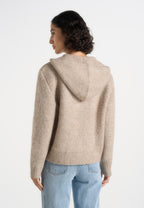Billie - Unisex Brushed Zip Hoodie - Beige