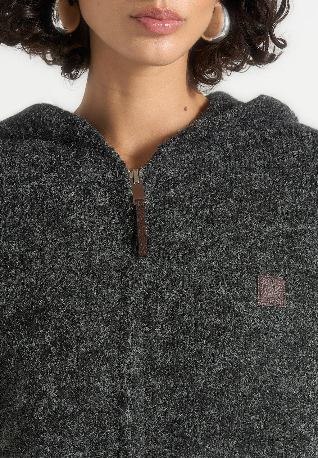 Billie - Unisex Brushed Zip Hoodie - Grey