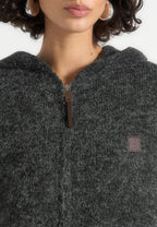 Billie - Unisex Brushed Zip Hoodie - Grey