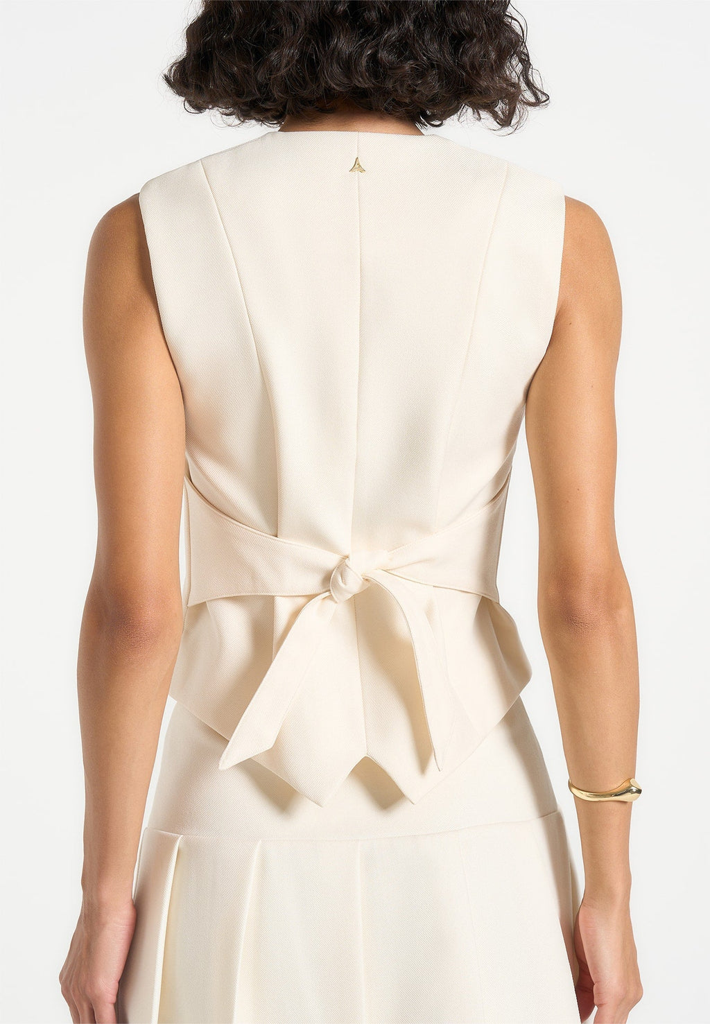 Christine - Tailored Cinch Waistcoat - Off White