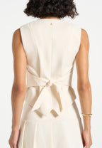Christine - Tailored Cinch Waistcoat - Off White