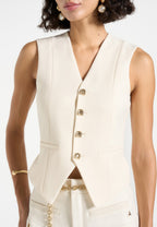 Christine - Tailored Cinch Waistcoat - Off White