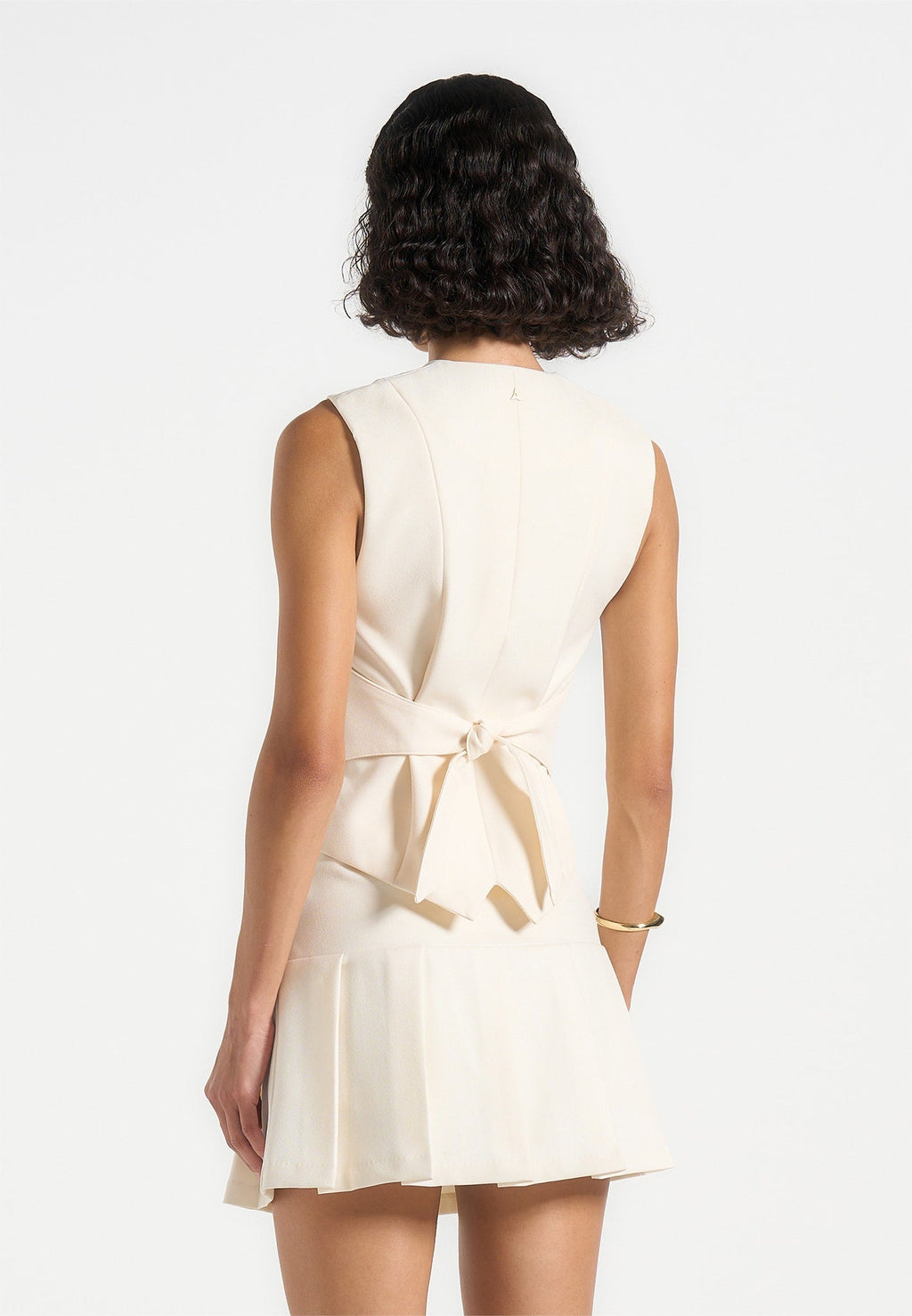 Christine - Tailored Cinch Waistcoat - Off White