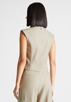 Laurence - Tailored Wrap Waistcoat - Beige