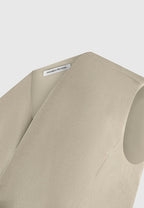 Laurence - Tailored Wrap Waistcoat - Beige