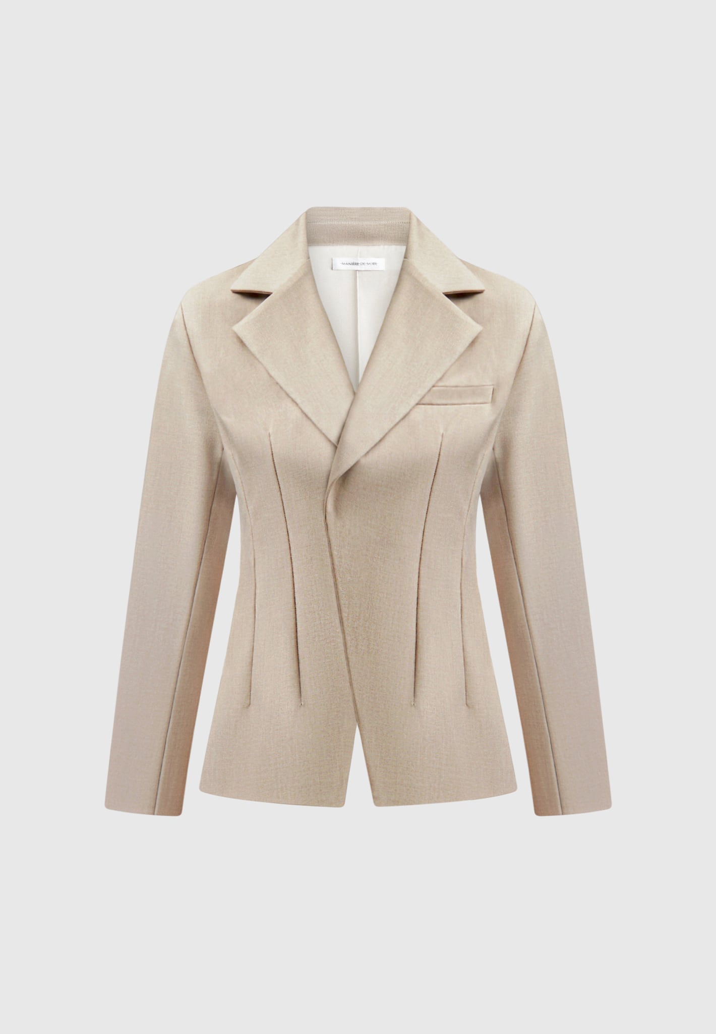Tailored Double Breasted Blazer - Taupe