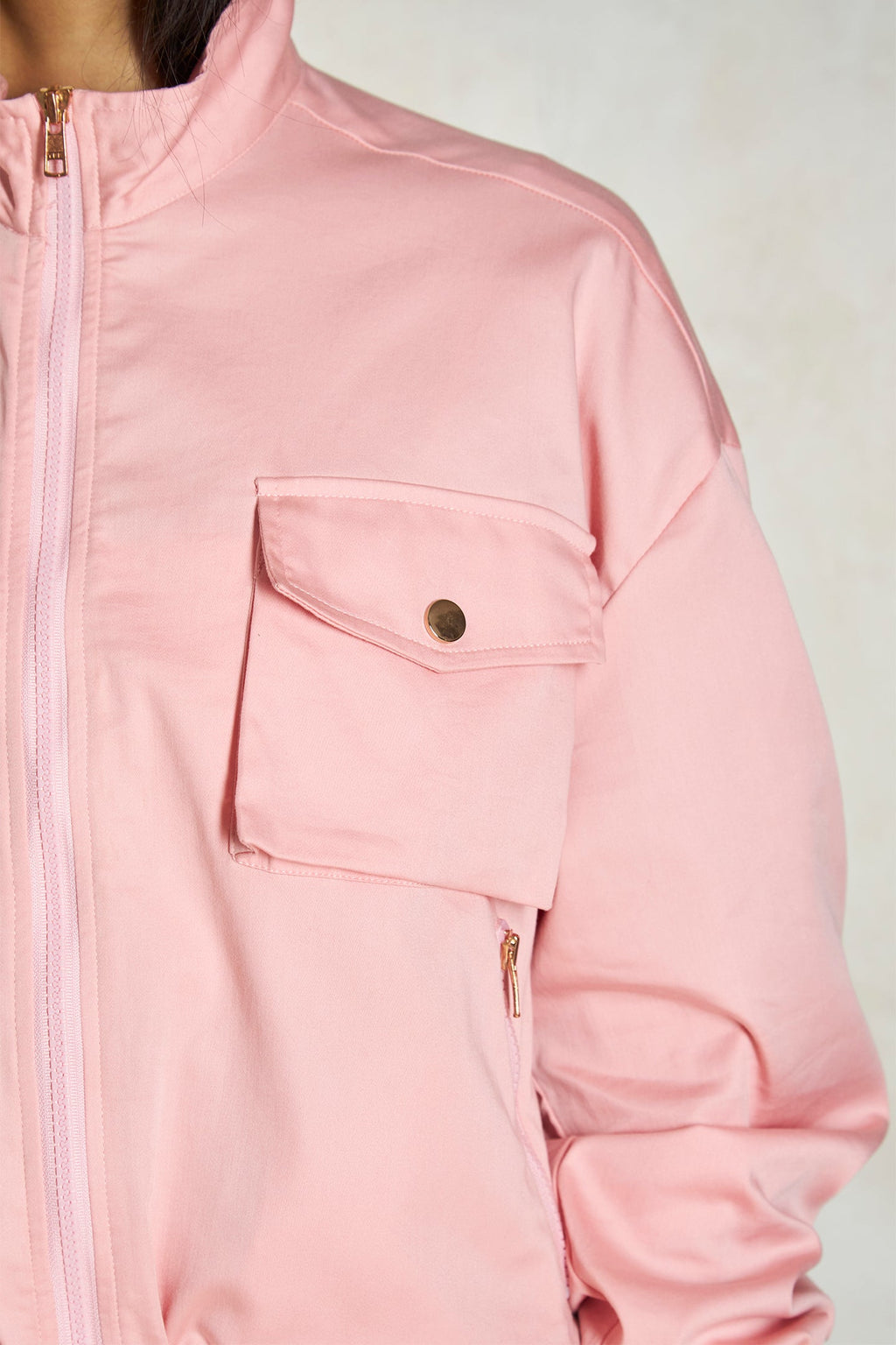 Chloe|100% Cotton Bomber Jacket