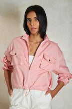 Chloe|100% Cotton Bomber Jacket