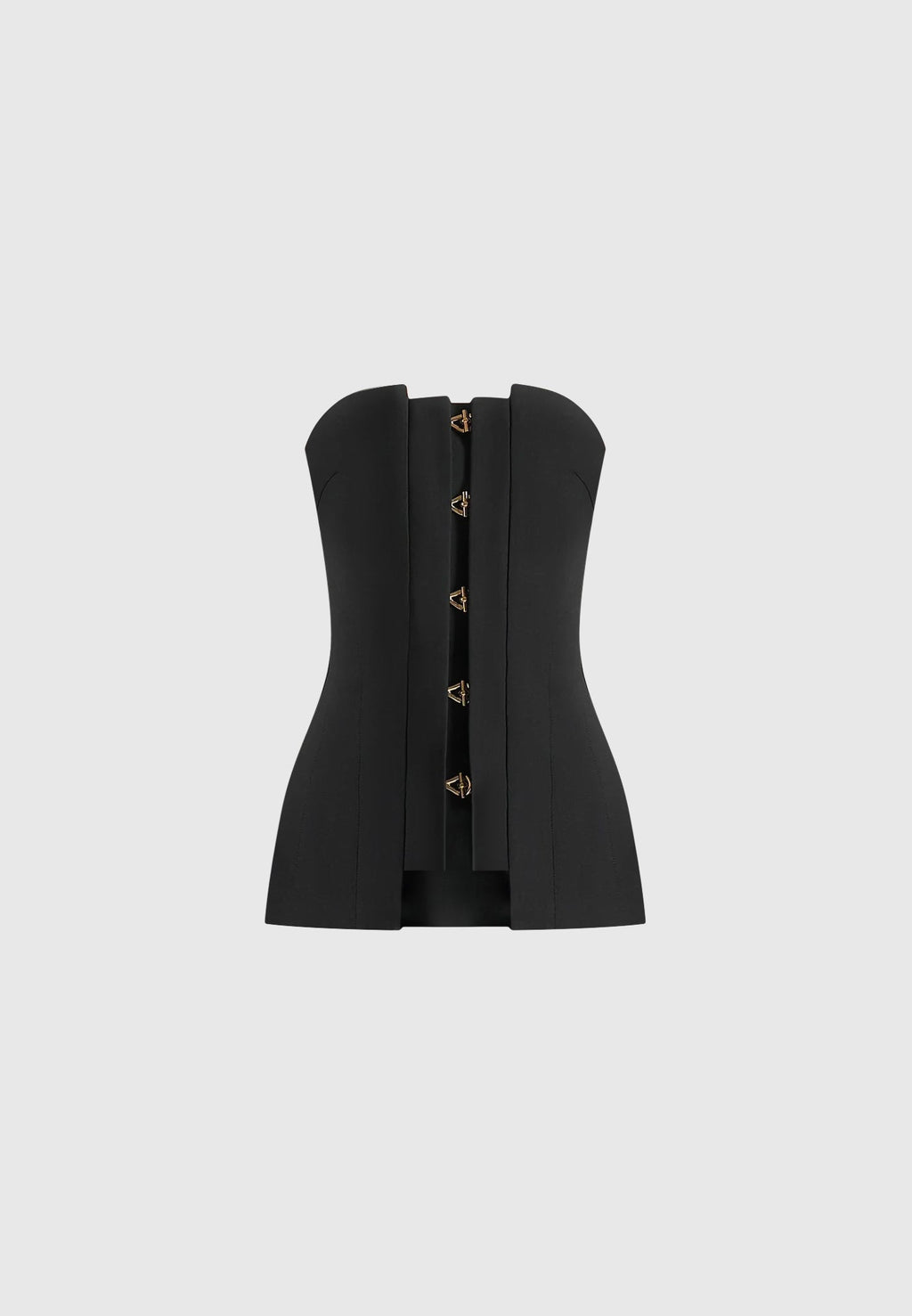 Viviane - Clasp Detail Bandeau Top - Black