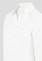 Sonia - Pinstripe Angled Shirt - White