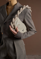 Dina - Asymmetric Tailored Cropped Blazer - Dark Taupe