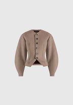 Aya - Wool Hourglass Jacket - Taupe