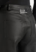 Jana - Wax Effect Denim Boyfriend Jeans - Black