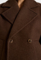Mika - Unisex Double Breasted Jacket - Brown