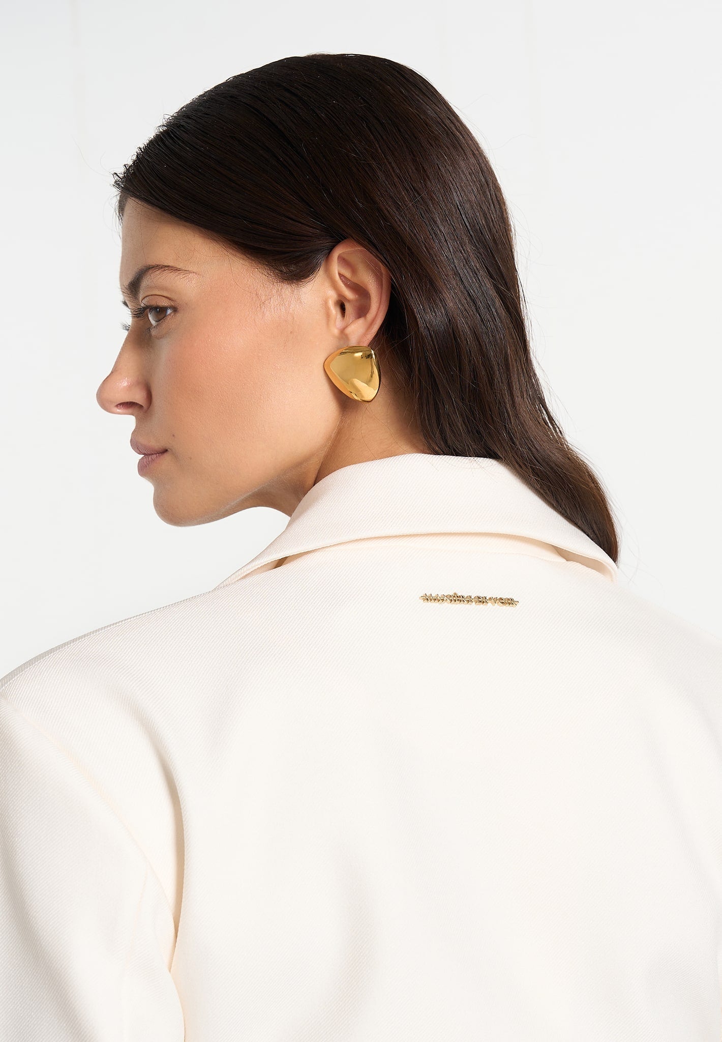 Prisca - Tailored Cropped Blazer - Cream