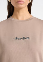 TS001 - Unisex Signature Relaxed Fit Cotton T-Shirt - Taupe
