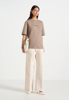 TS001 - Unisex Signature Relaxed Fit Cotton T-Shirt - Taupe