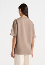 TS001 - Unisex Signature Relaxed Fit Cotton T-Shirt - Taupe