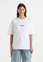 TS001 - Unisex Signature Relaxed fit Cotton T-Shirt - White