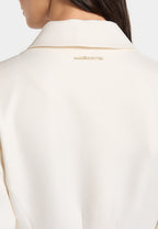 Amelie - Cinch Button Up Blazer Dress - Cream