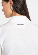 Sonia - Tailored Cotton Cinch Shirt - Off White
