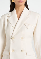 Maia - Double Breasted Blazer - Cream