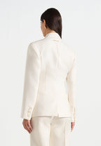 Maia - Double Breasted Blazer - Cream