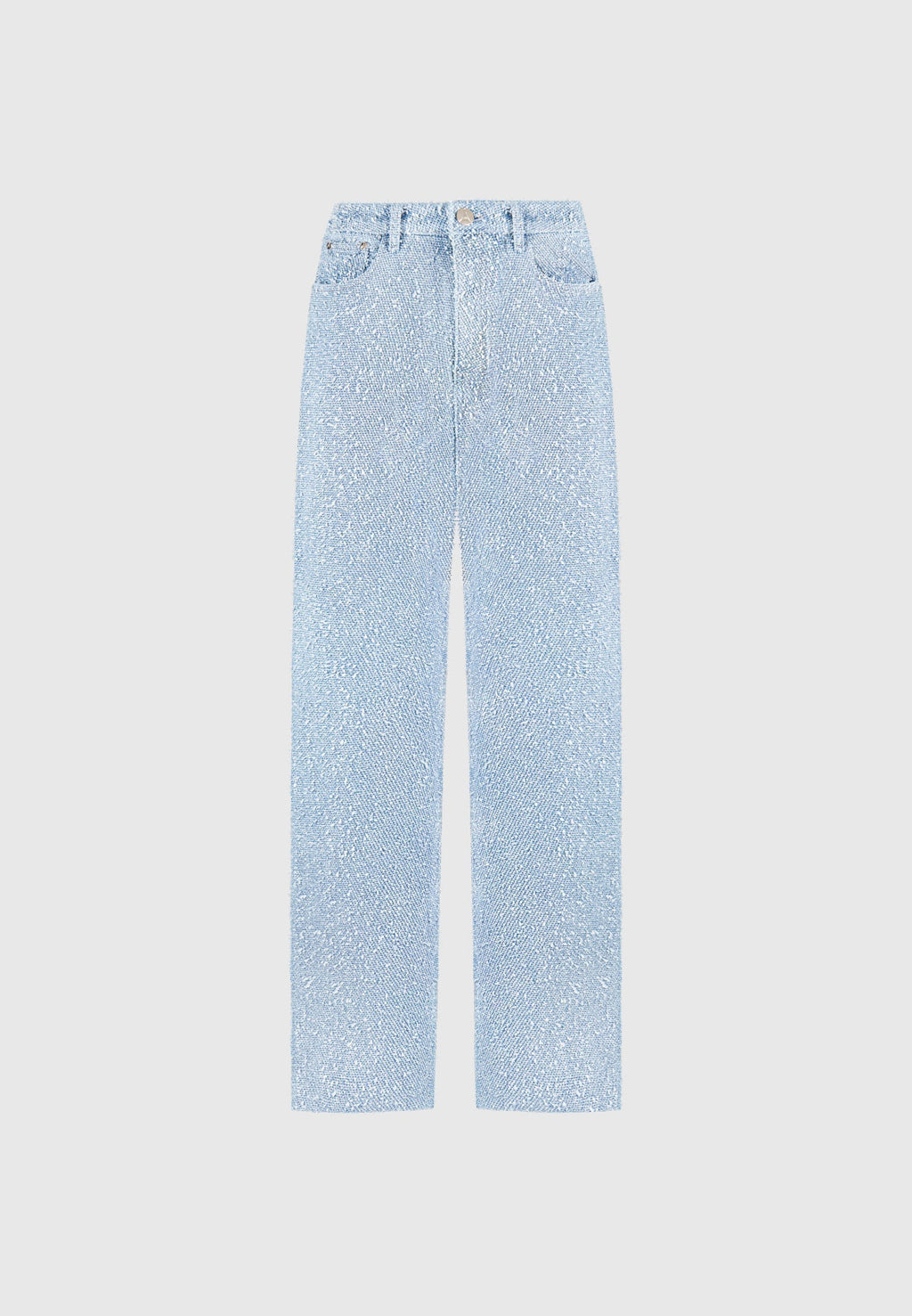 Sara - Boucle Straight Leg Jeans - Light Blue