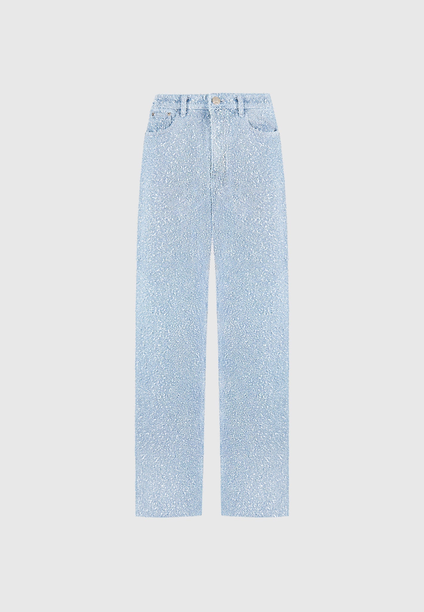 Sara - Boucle Straight Leg Jeans - Light Blue